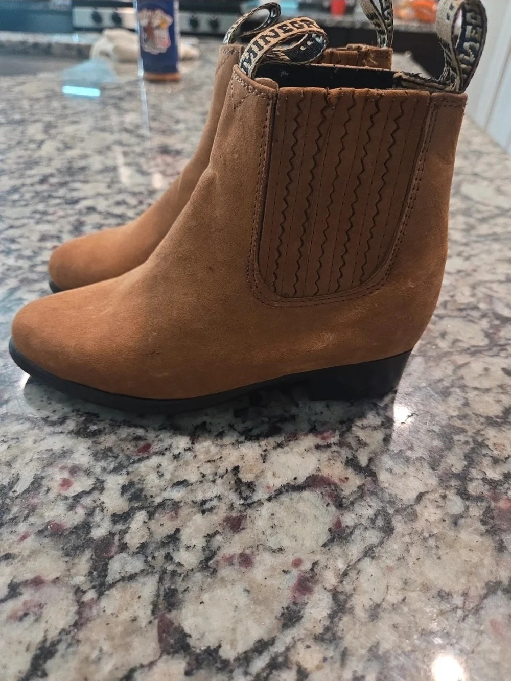 Girl's Tan Suede  Boots